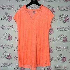 Sparkly terry cloth towel dress coverup beach swimming orange glitter bling 💎💎